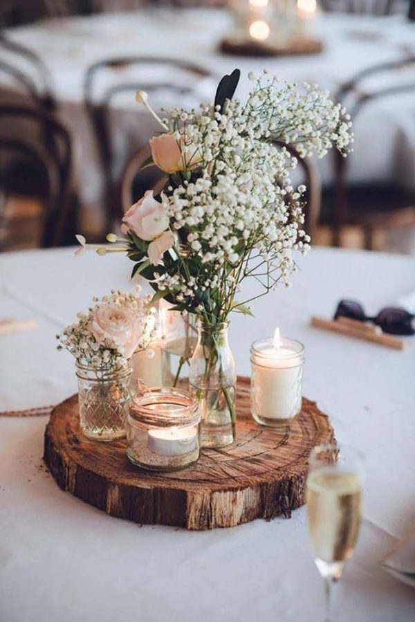 Gyp and Spray Rose Center pieces