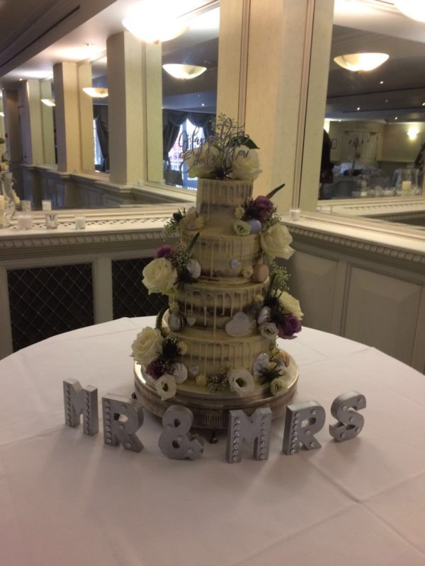 Fresh Flowers on a Cake
