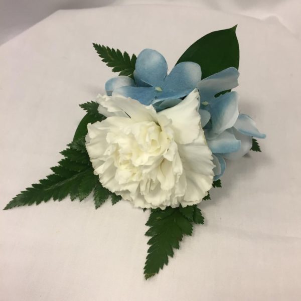 Carnation and Hydrangea butonhole