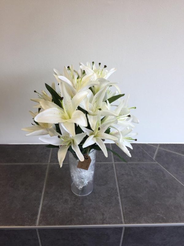 Lily vase arrangement