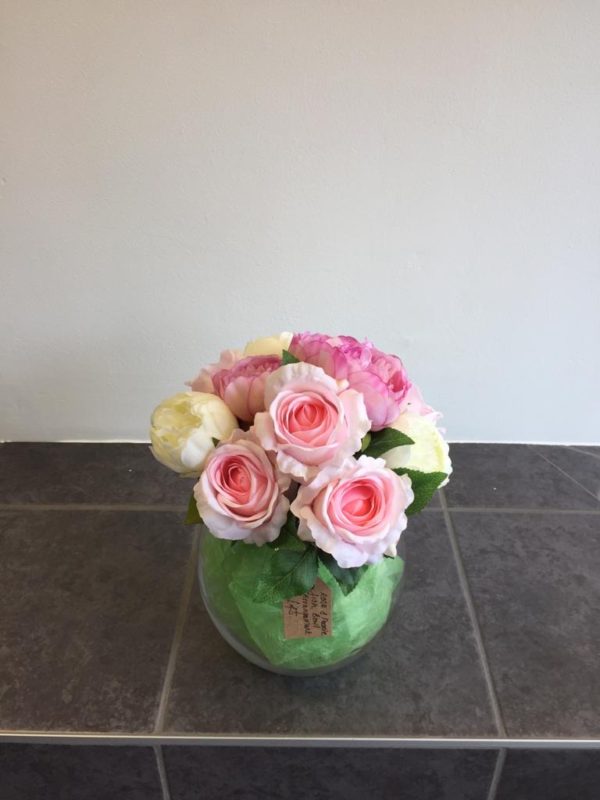 Rose Fish bowl arrangement