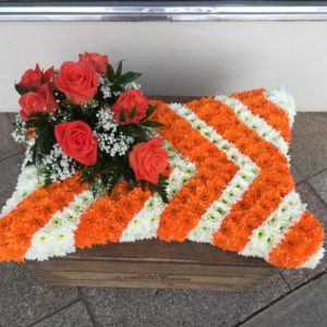 21" Pillow with evening standard chevron's.