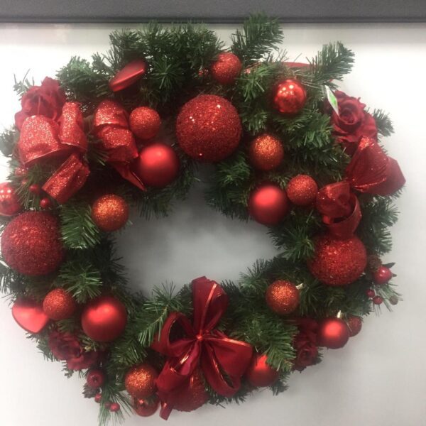 24" Artifical Christmas Door Wreath