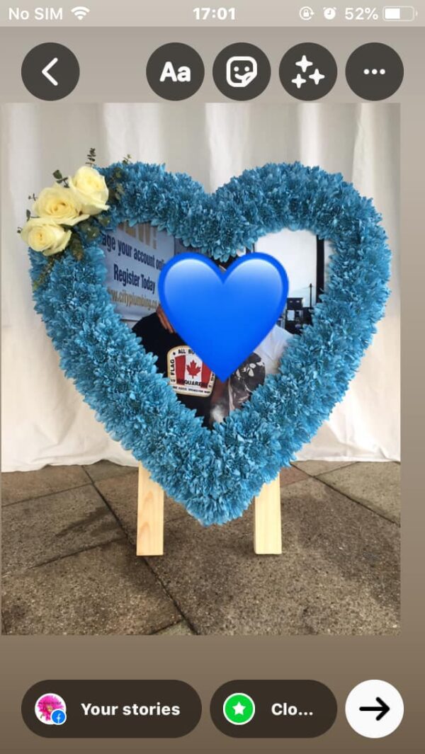 23" heart photo frame.