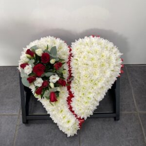 18" Broken Heart on a stand
